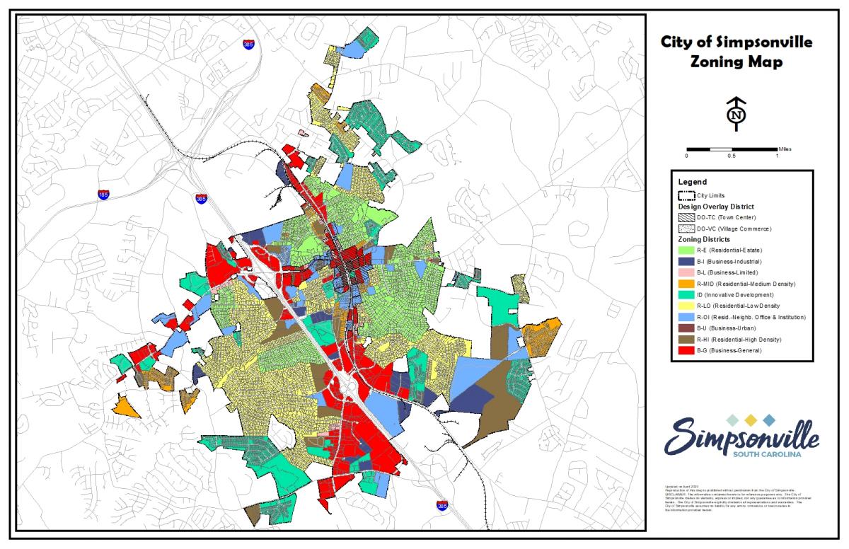 Simpsonville Sc On Map Zoning Map | Simpsonville South Carolina